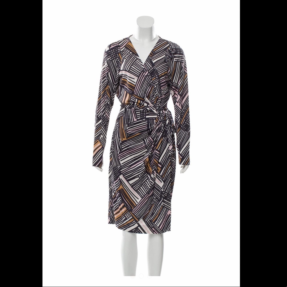 Diane von Furstenberg Silk Printed Wrap Dress